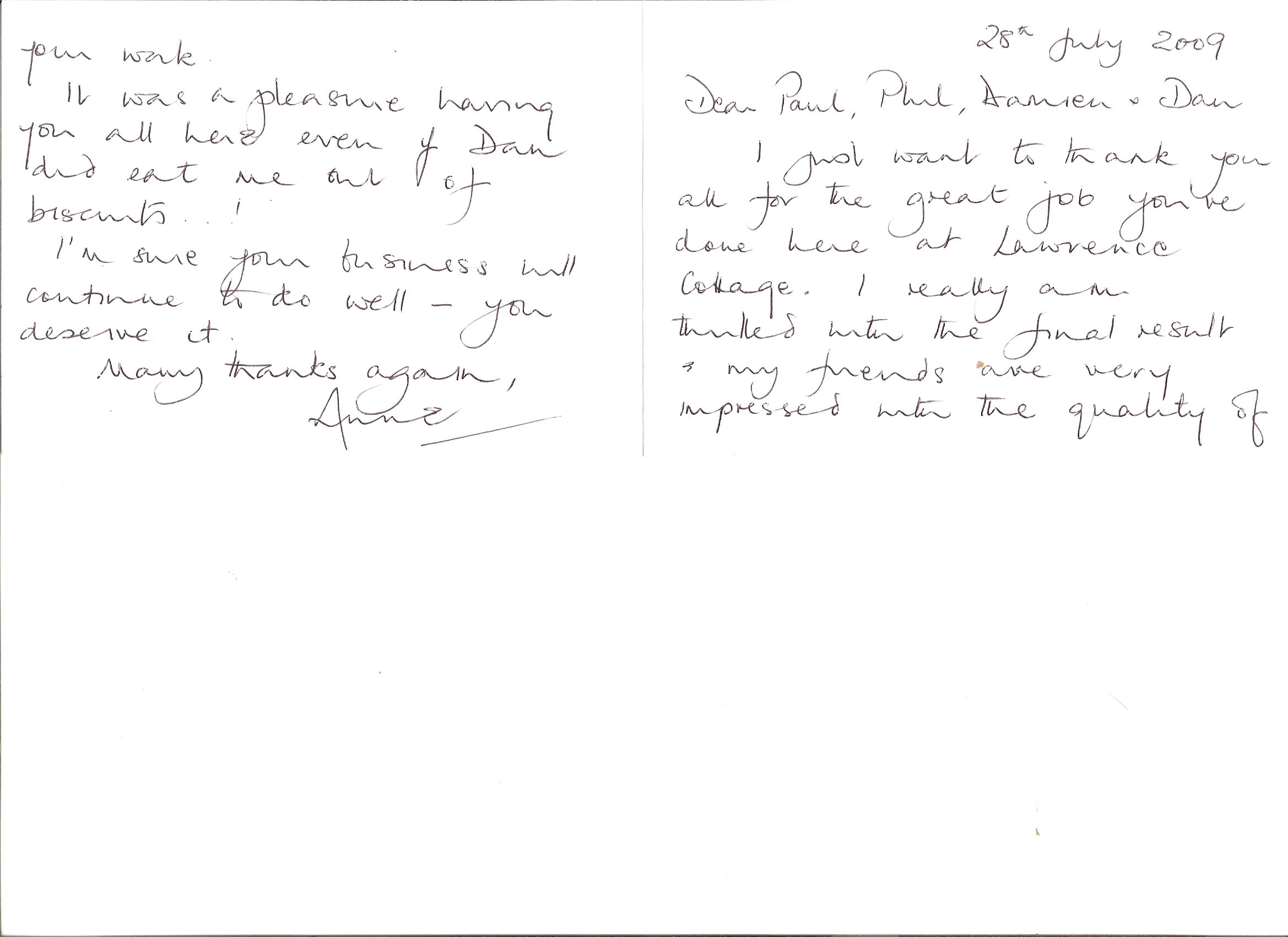 Thank You Letter